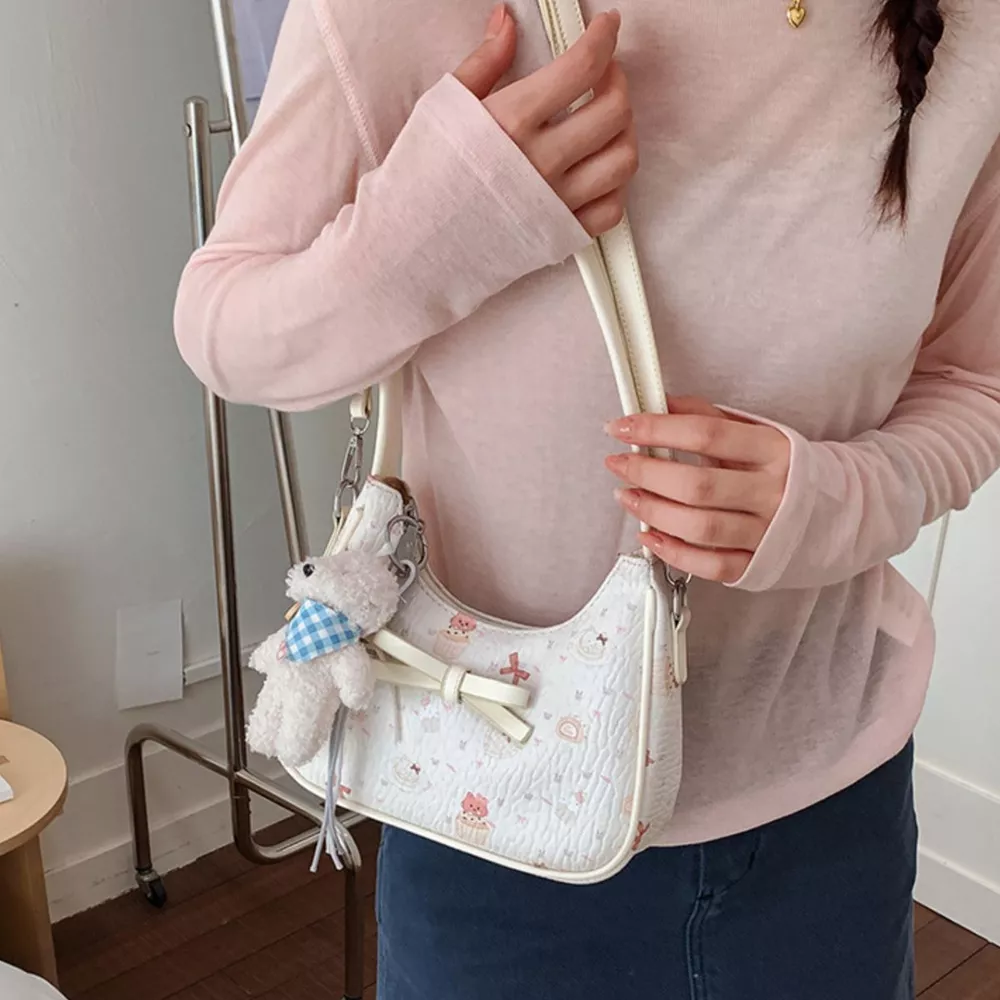Printed PU Leather Shoulder Bag, image 7