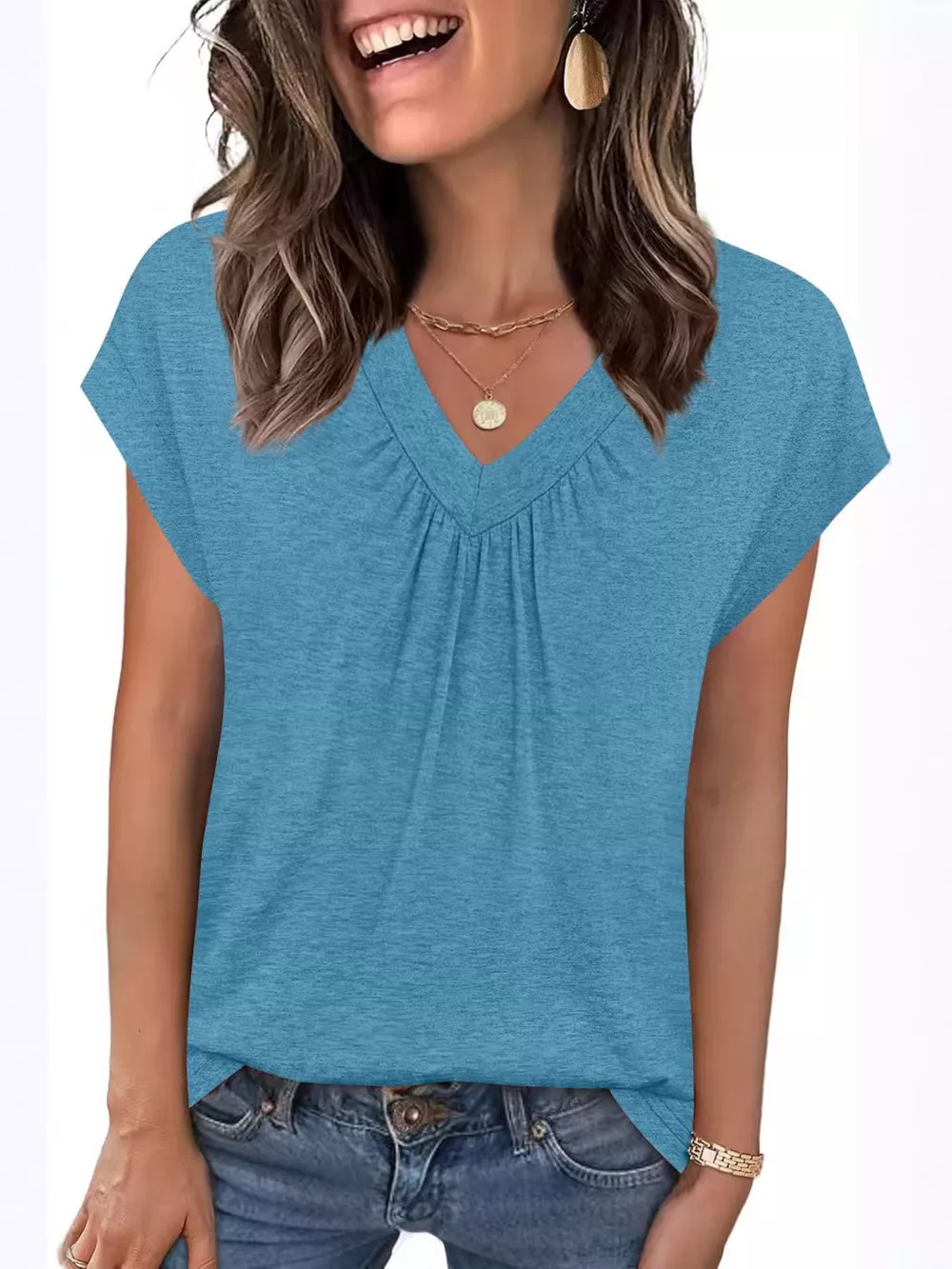 V-Neck Relaxed Fit T-Shirt, image 11