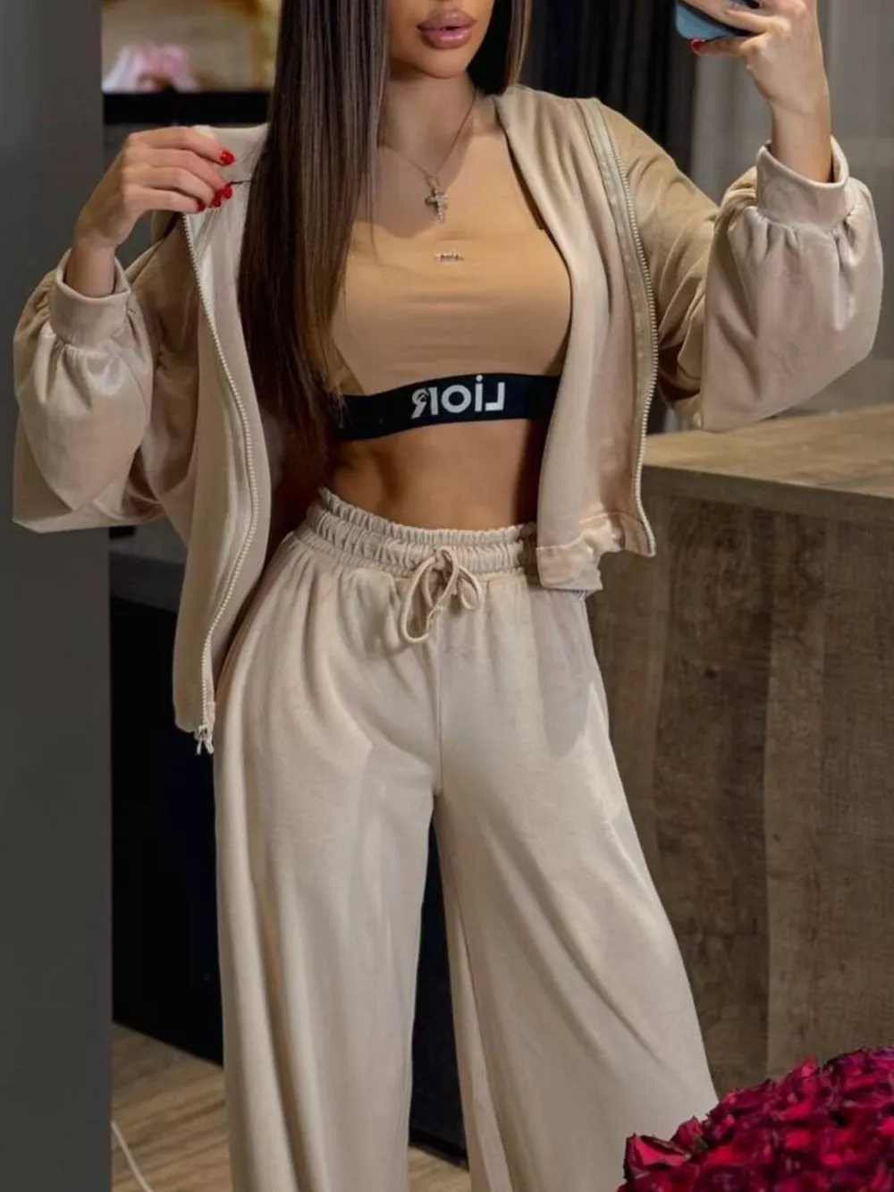 Zip Up Cropped Outerwear and Pants Set, image 18