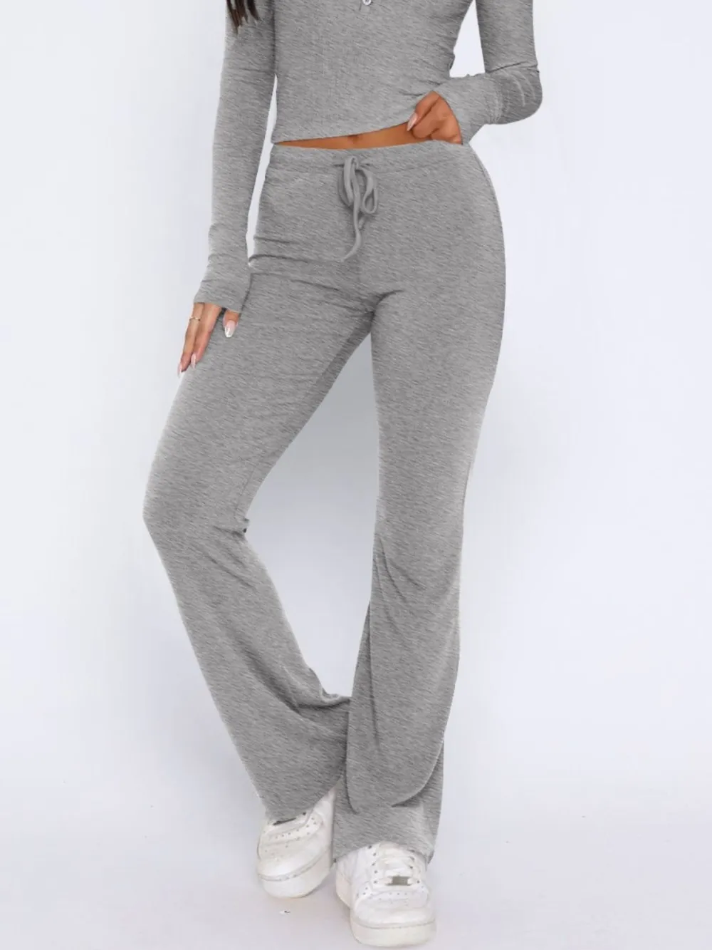 V-Neck Long Sleeve Top and Pants Set, image 16