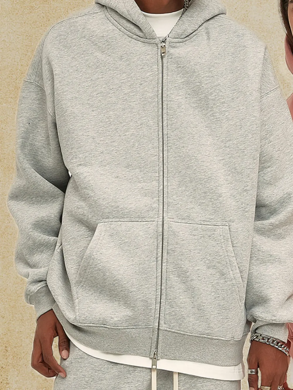 Men's Zip-Up Fleece Hoodie, image 4