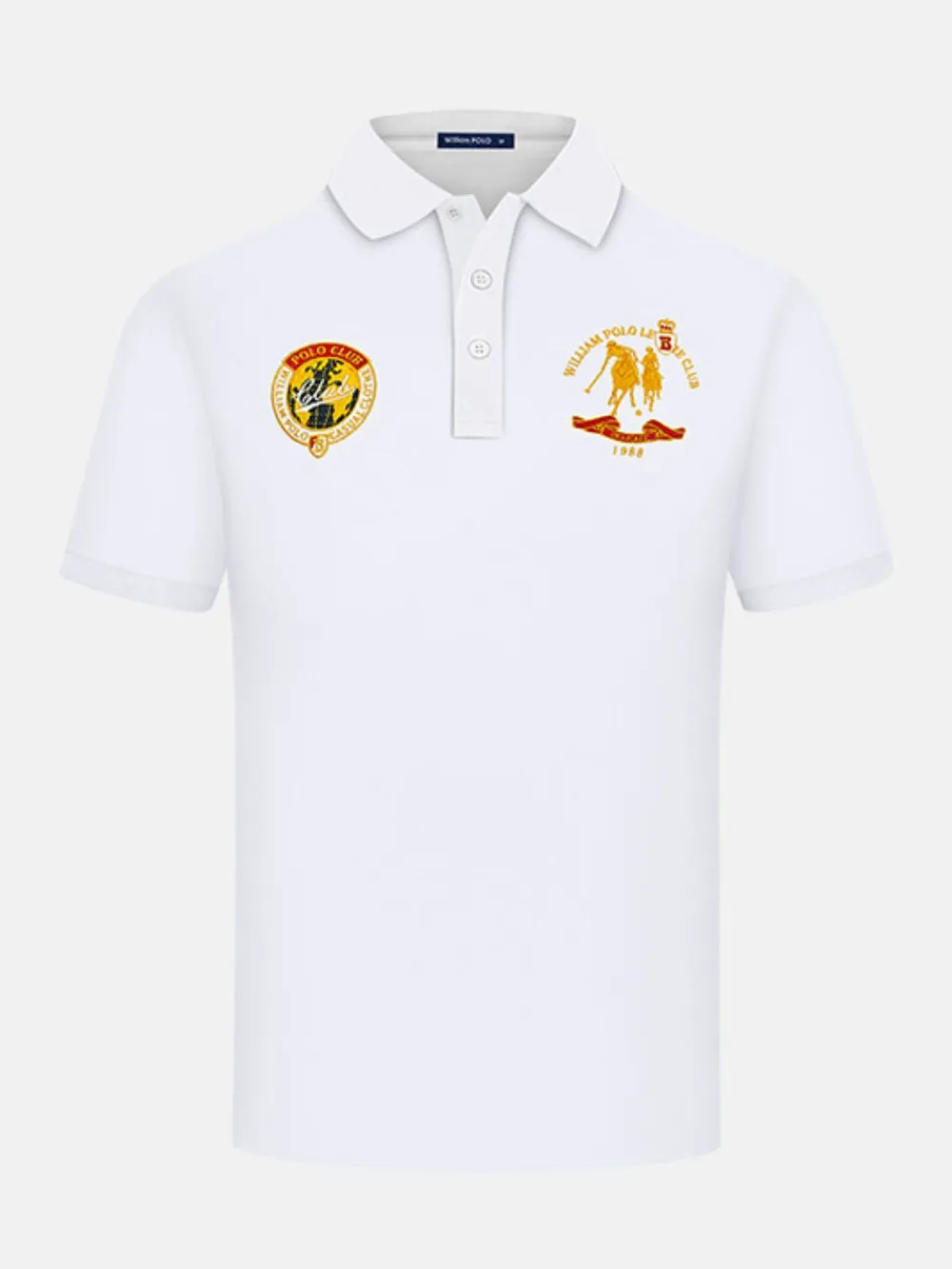 Men's Plus Size Short Sleeve Embroidered Polo, image 7