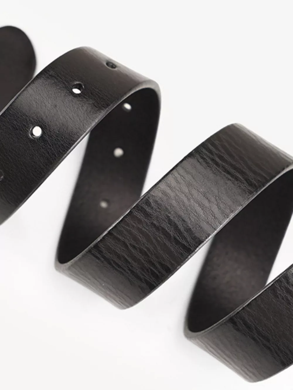 Classic Leather Belt with Silver Buckle, image 5