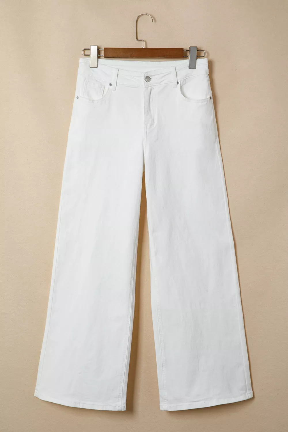 Solid Color Loose Casual Jeans, image 6