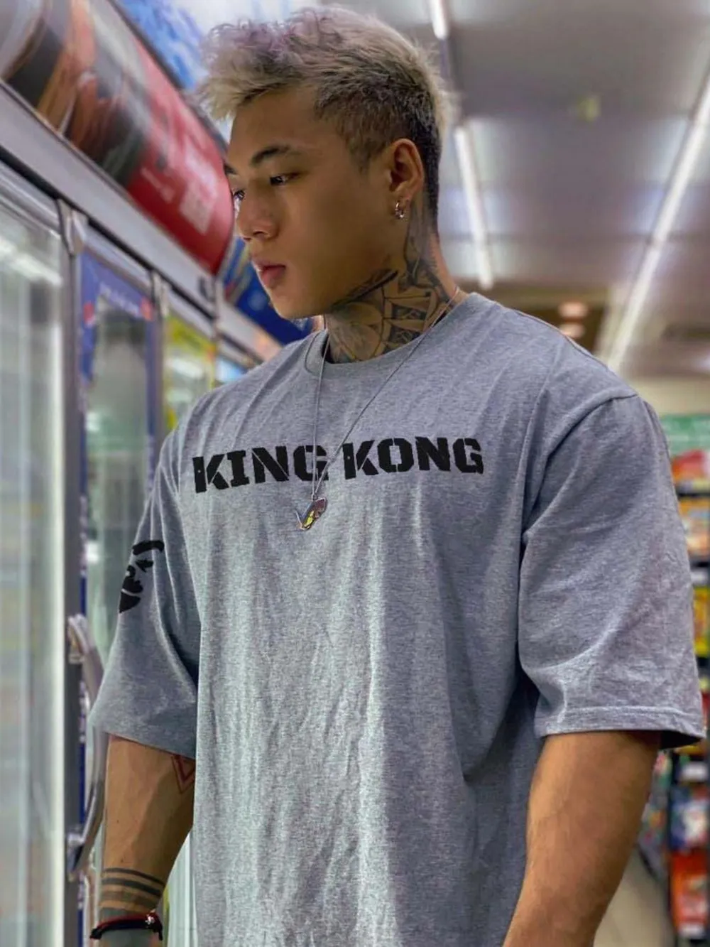 Men's Plus Size KING KONG Round Neck T-Shirt, image 4