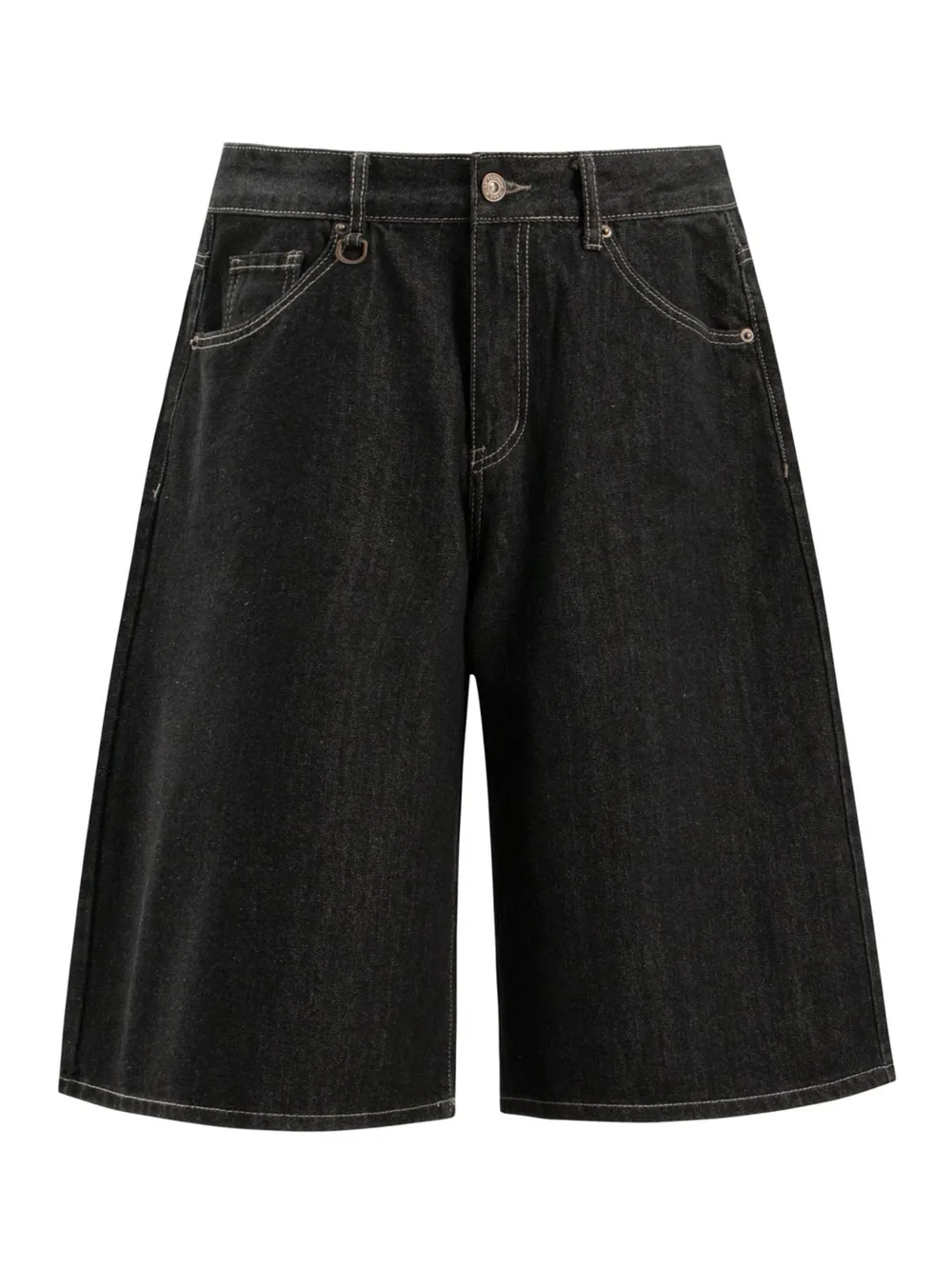 Men's Pocketed Loose Fit Denim Shorts