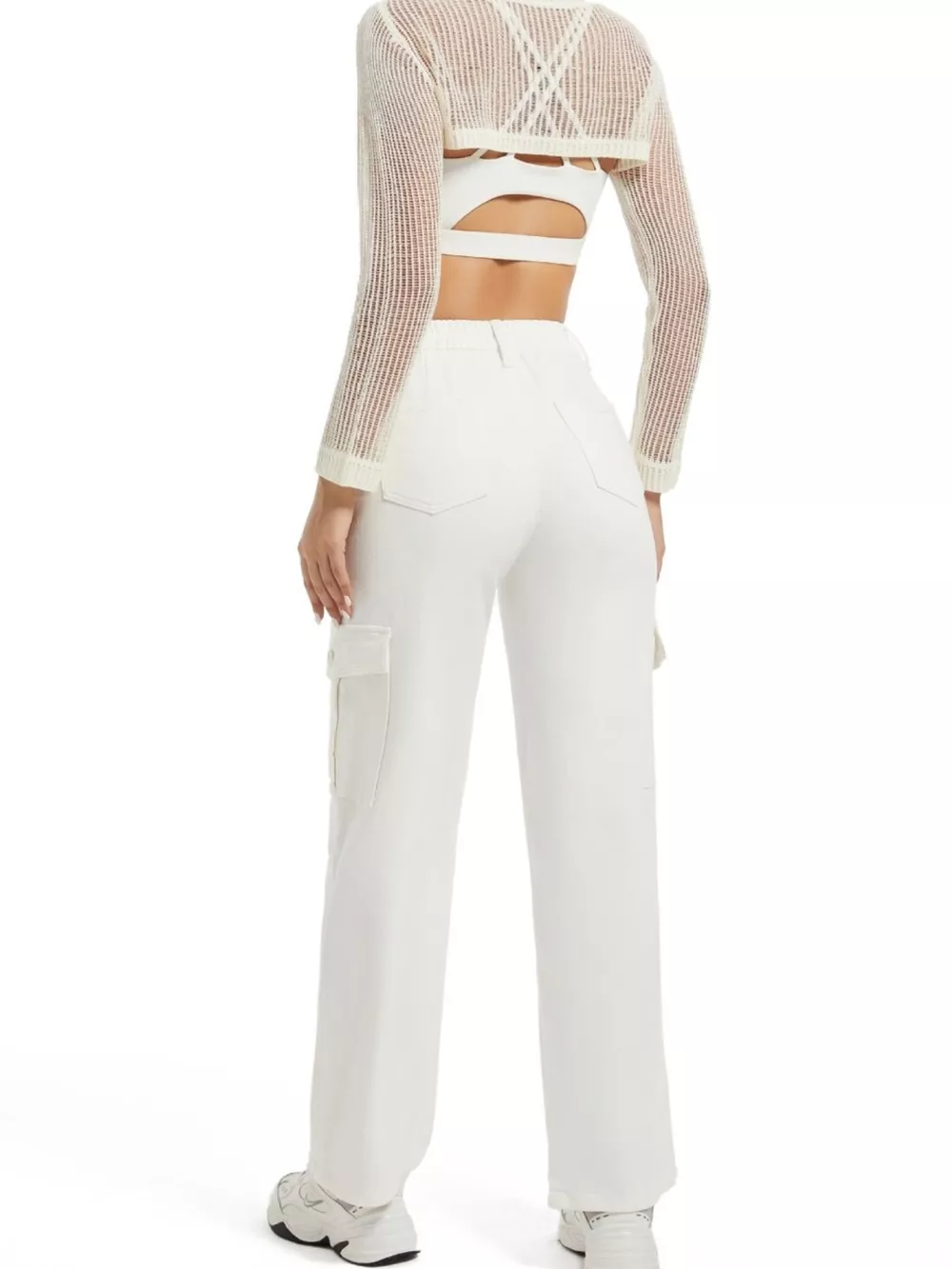 High-Waisted Cargo Jeans, image 7