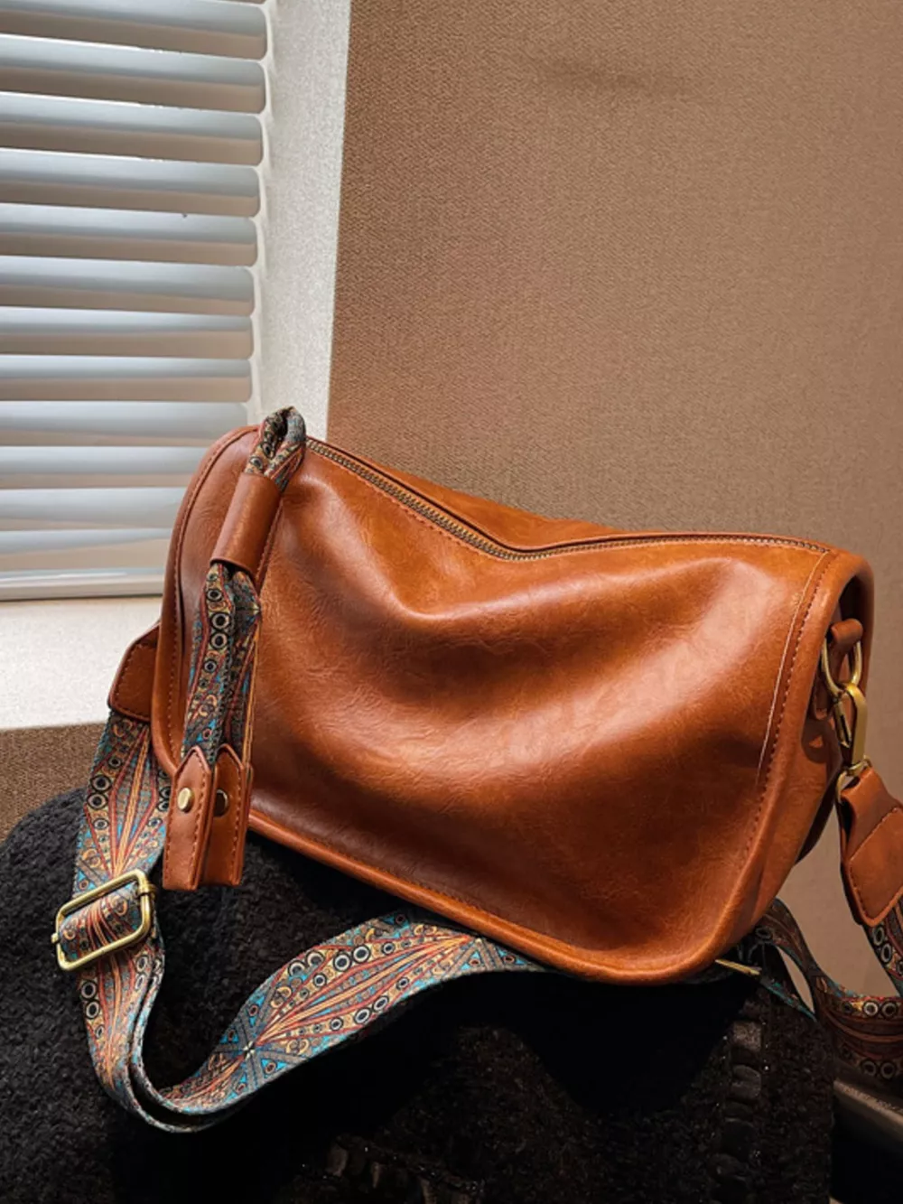 Patterned Strap Crossbody Bag, image 5