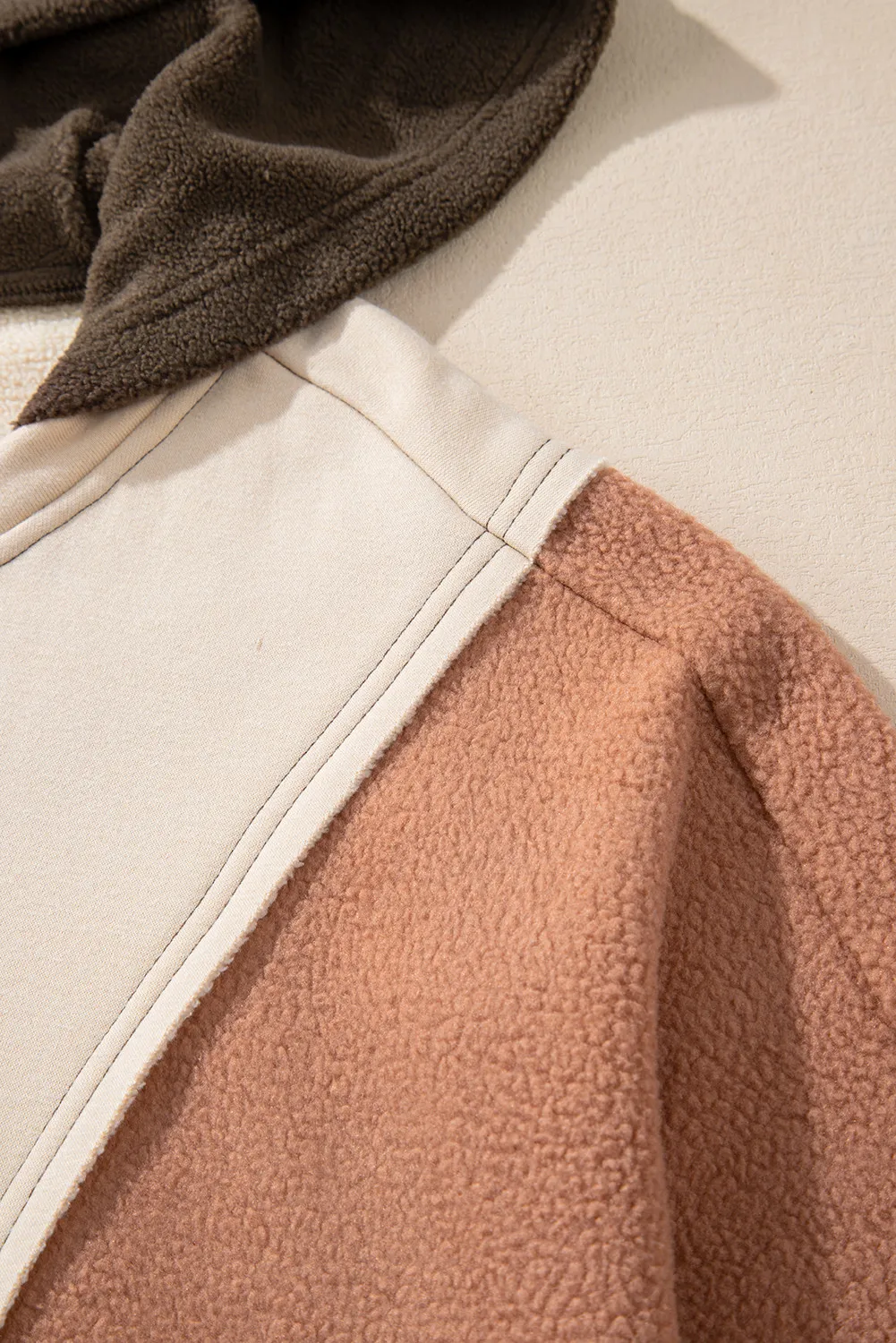 Plus Size Color Block Long Sleeve Hoodie, image 5