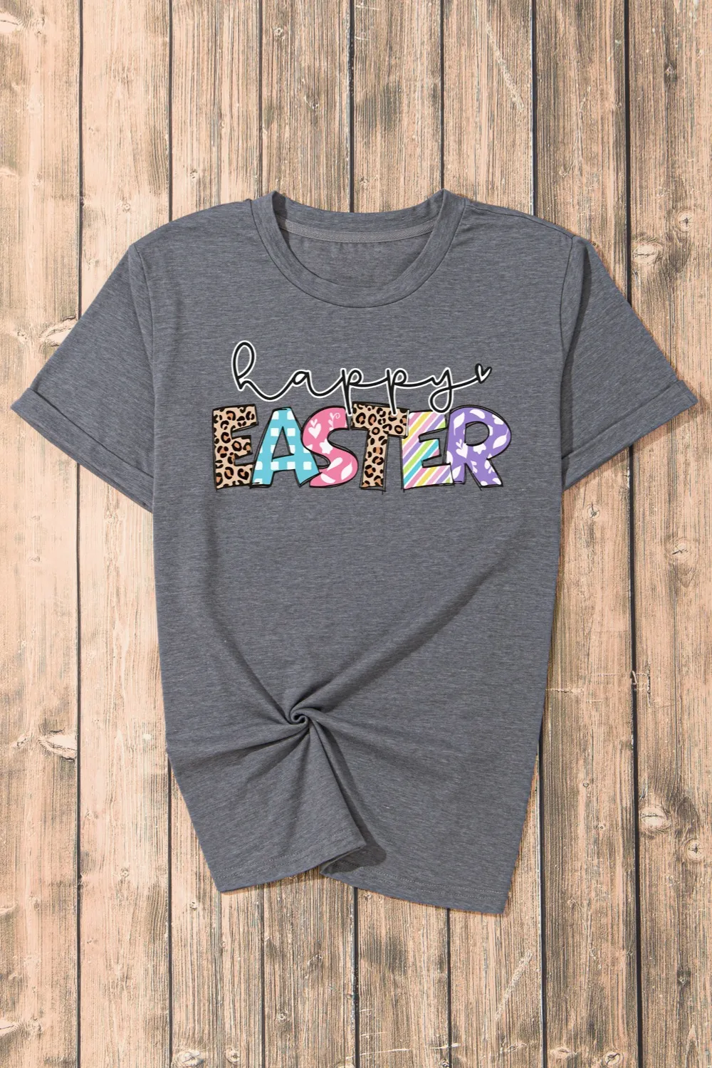 HAPPY EASTER Graphic Short Sleeve T-Shirt, image 5