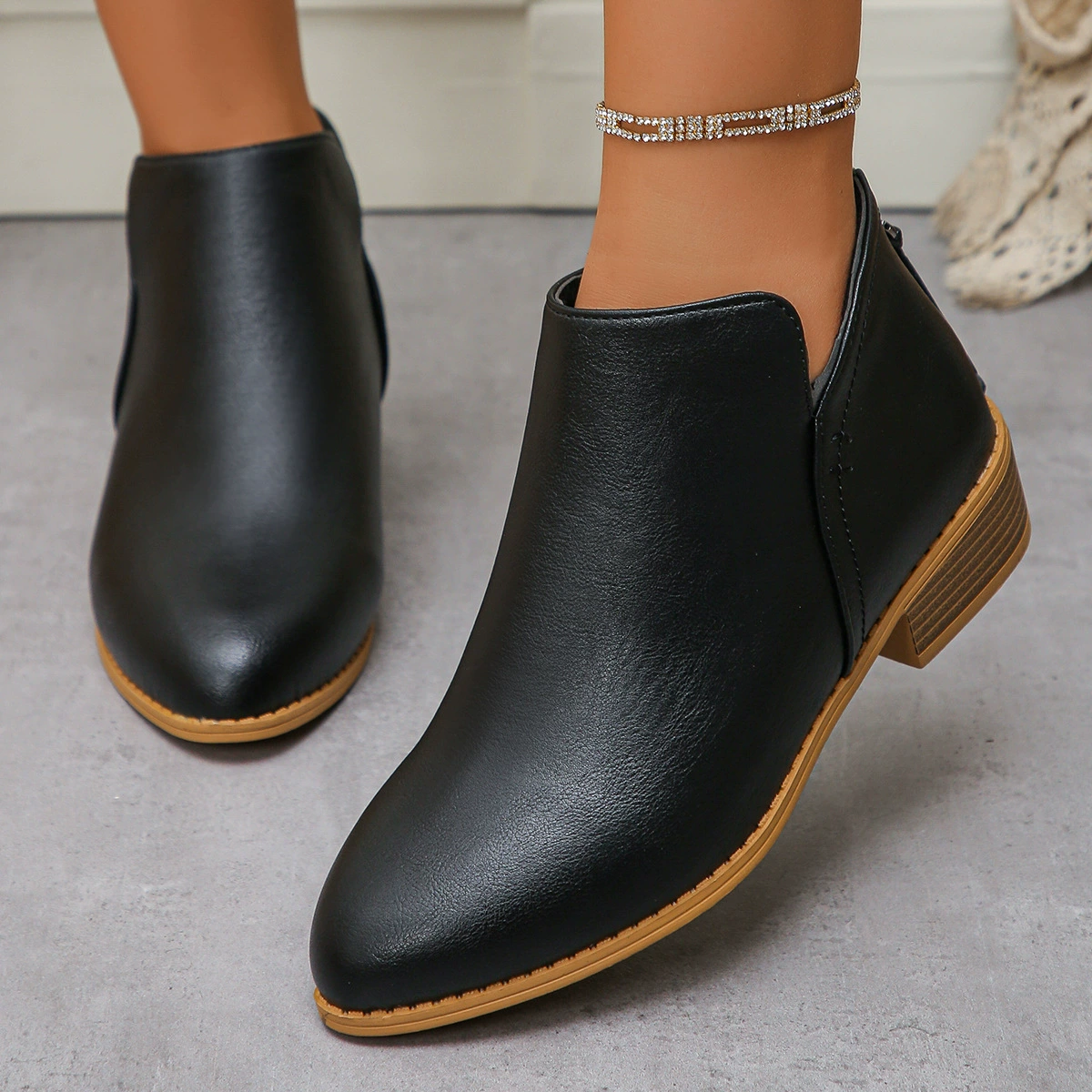 Point Toe Block Heels Boots, image 4