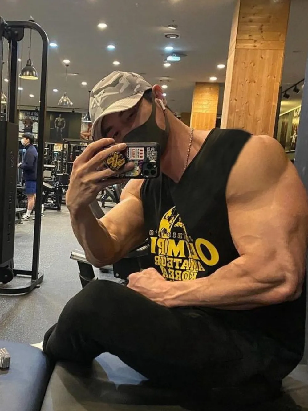 Men's Plus Size Graphic Round Neck Active Tank, image 2