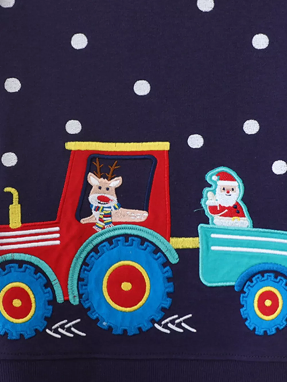 Children's Christmas Embroidered Round Neck Sweatshirt, image 3