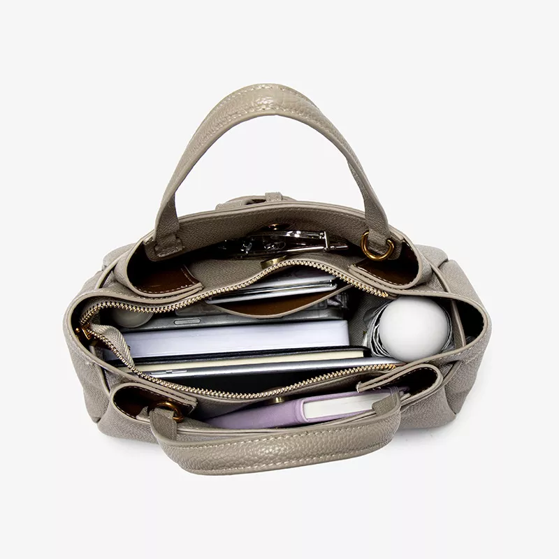 Leather Top Handle Handbag, image 5