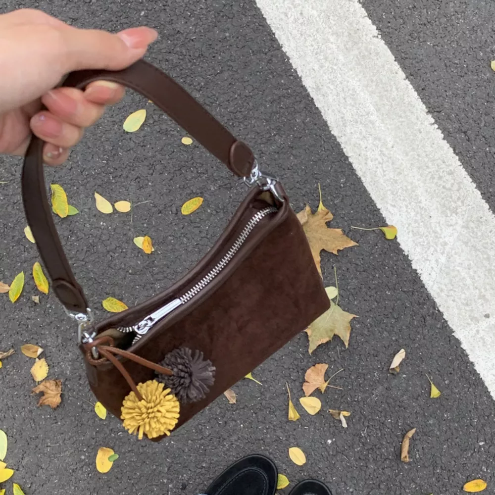 Suede Crossbody Bag with Adjustable Shoulder Strap, image 6