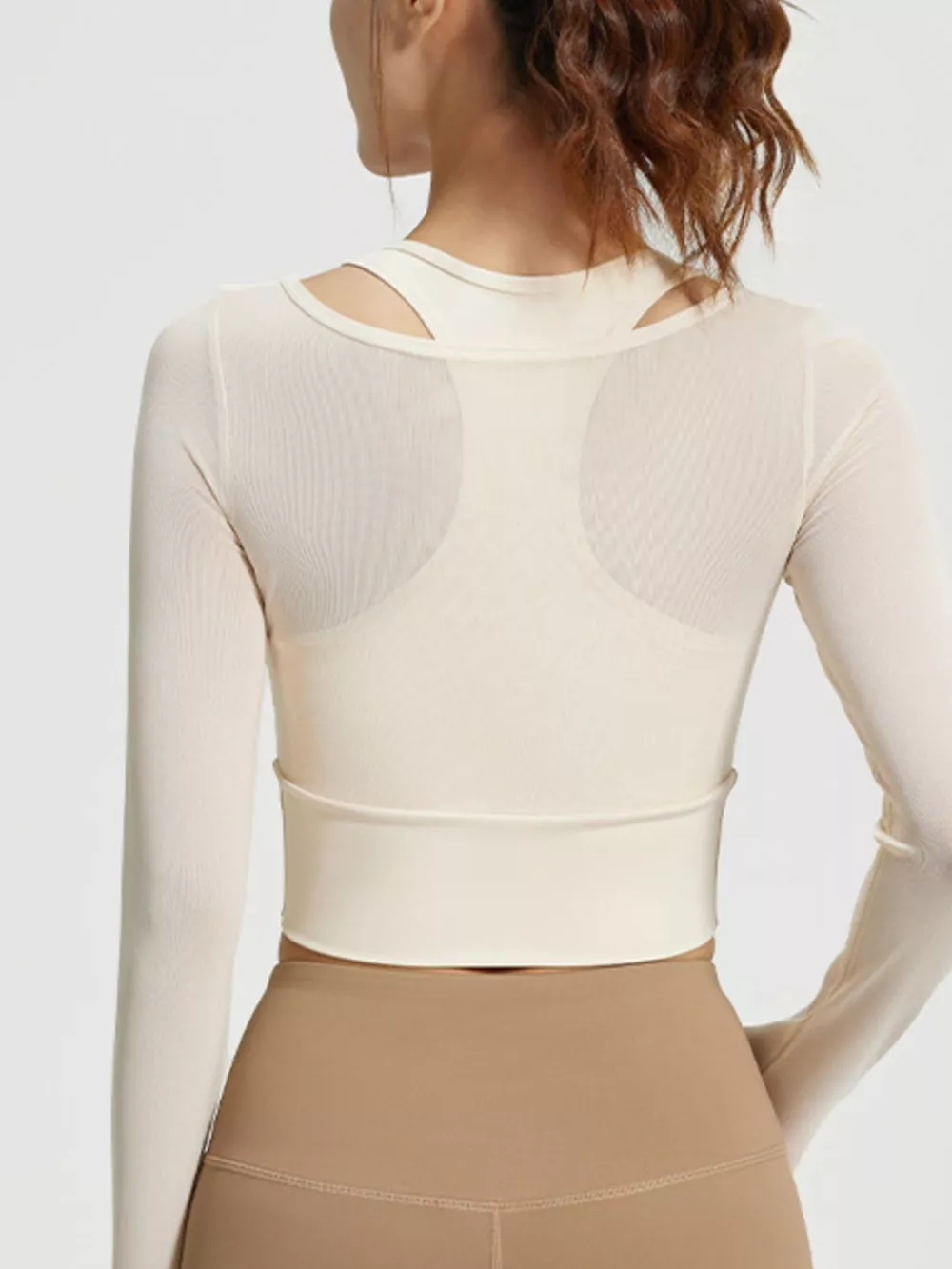 Long Sleeve Active T-Shirt with Built-in Bra, image 8