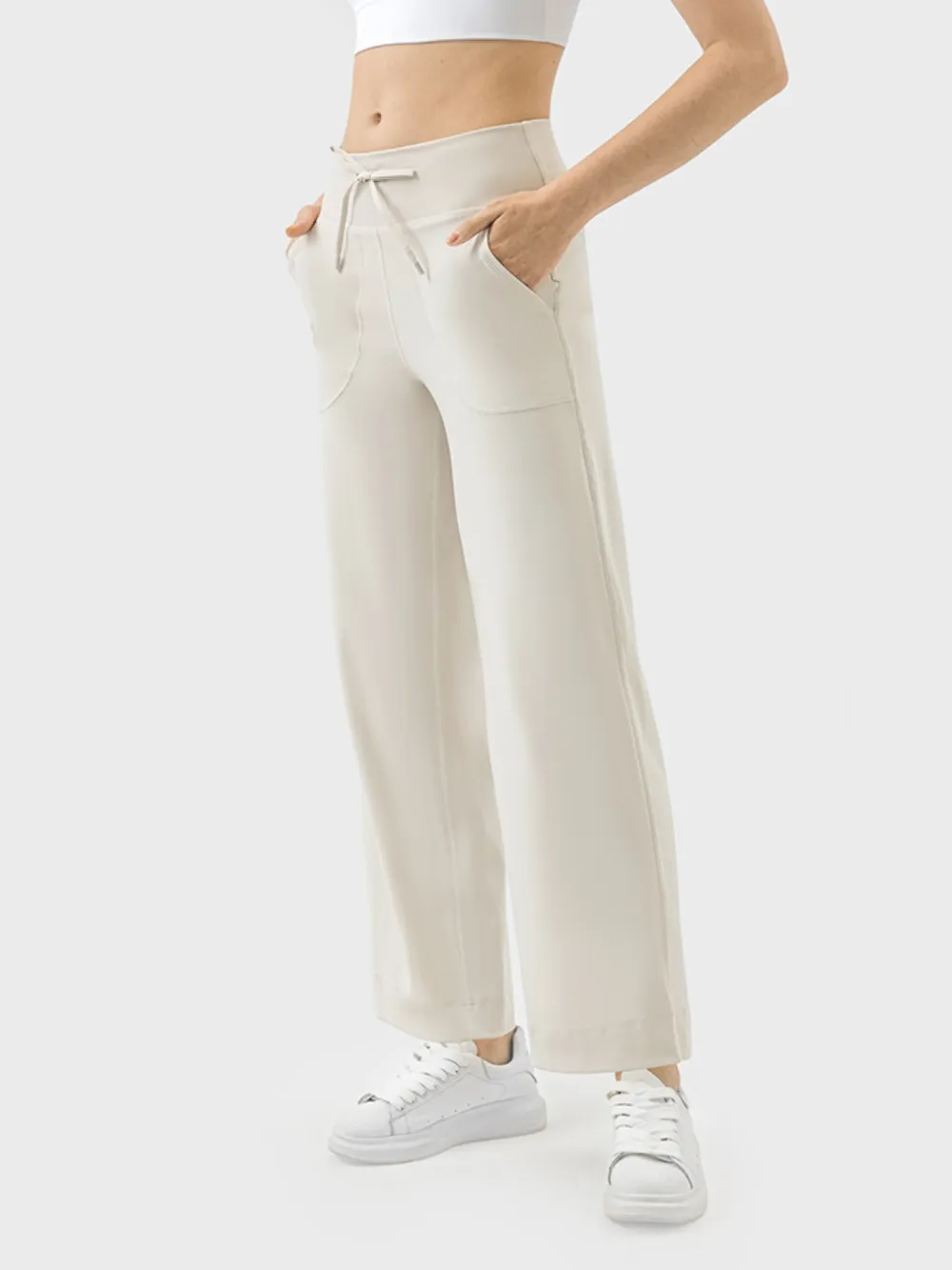 Drawstring Active Pants with Pockets, image 7