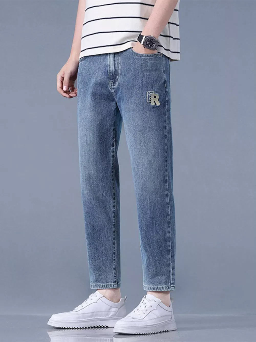 Men's Straight-Leg Wash Jeans, image 3
