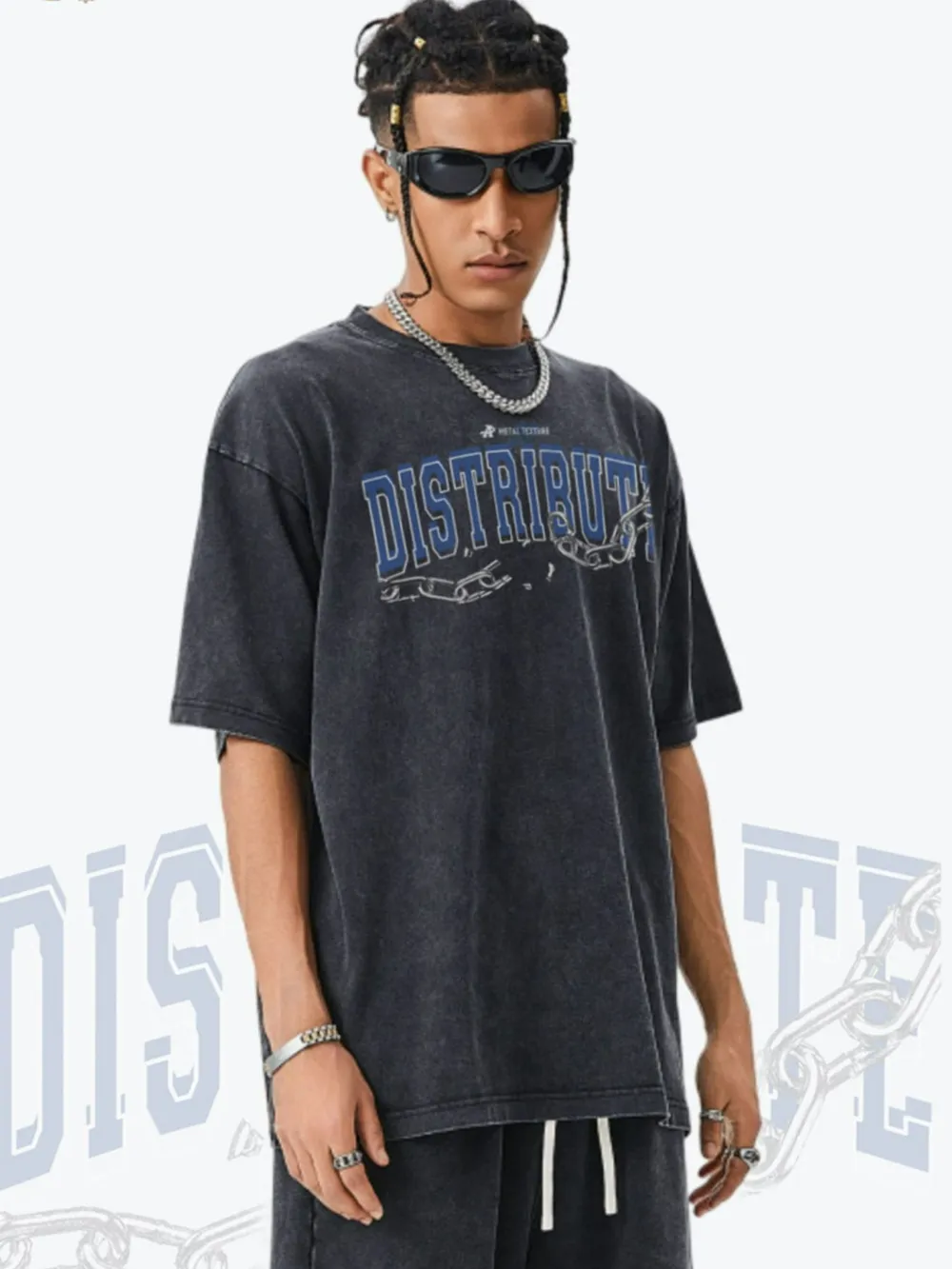 Men's Letter Graphic Round Neck Short Sleeve T-Shirt