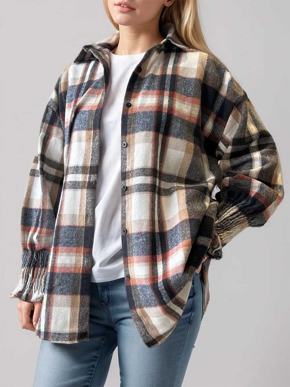 Plaid Button Up Long Sleeve Shirt, image 13