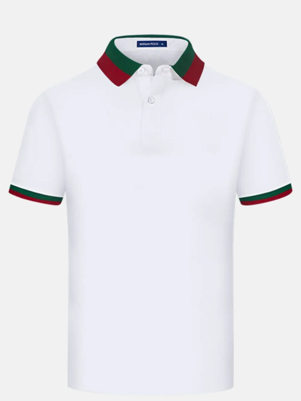 Men's Plus Size Contrast Collar Short Sleeve Polo, image 5