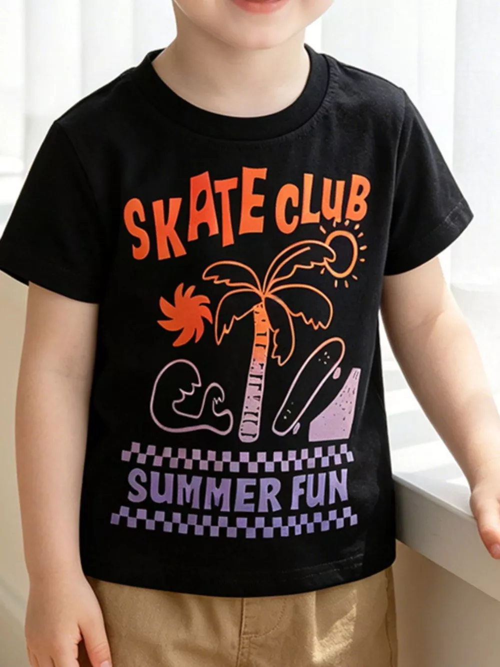 Children's Graphic Round Neck T-Shirt