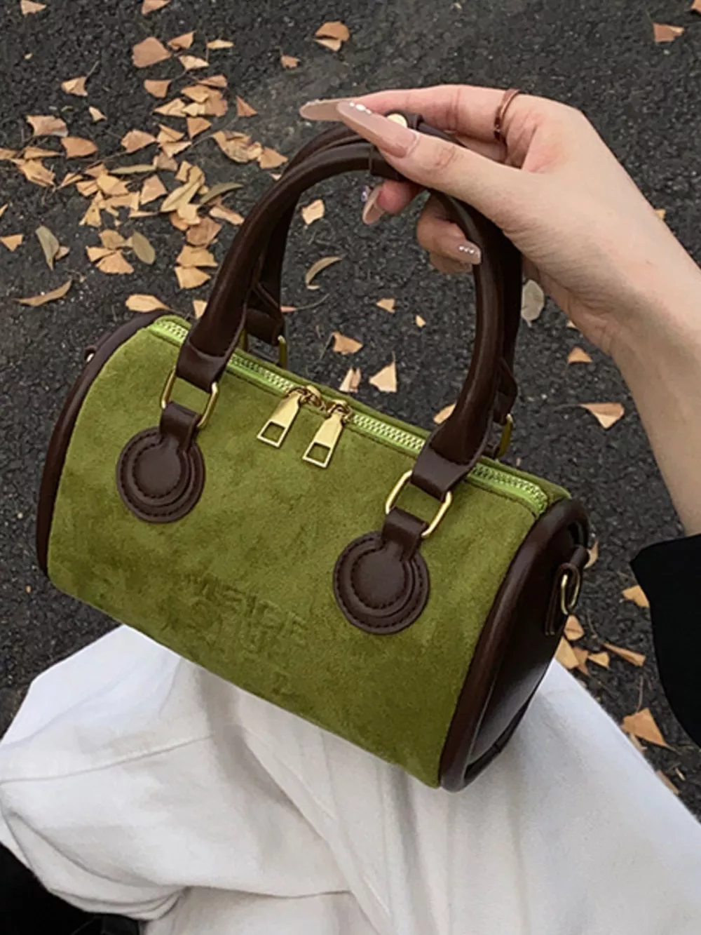 Barrel Crossbody Bag with Top Handle, image 7
