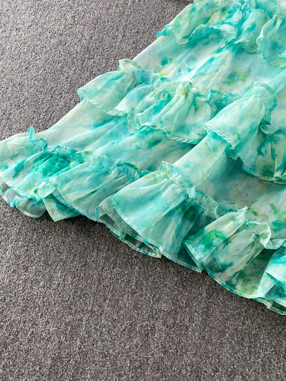 Floral Print Ruffle Hem Blouse and Skirt Set, image 21