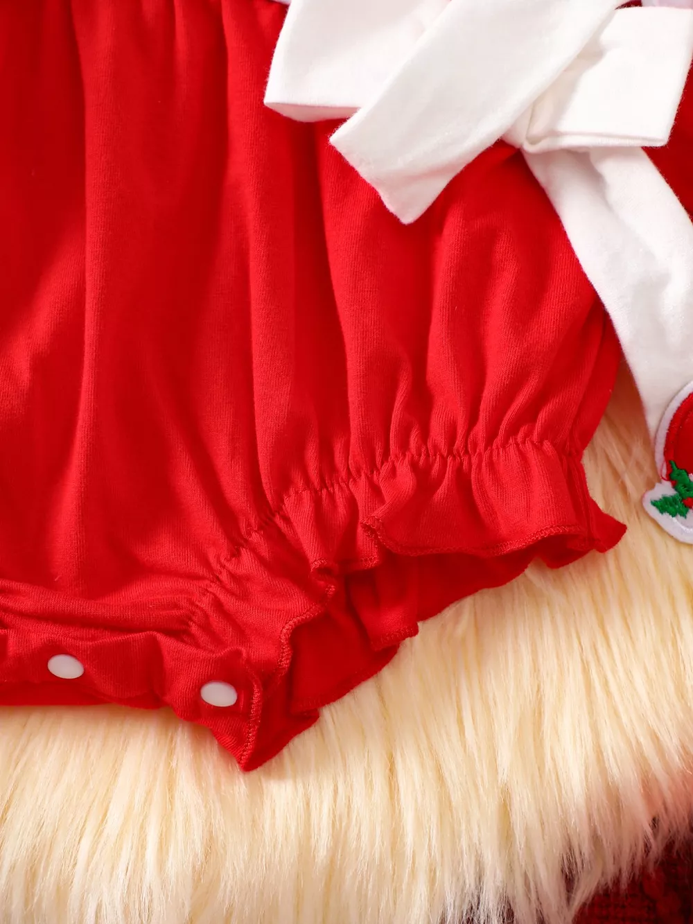 Children's Christmas Theme Bodysuit with Ruffled, image 8