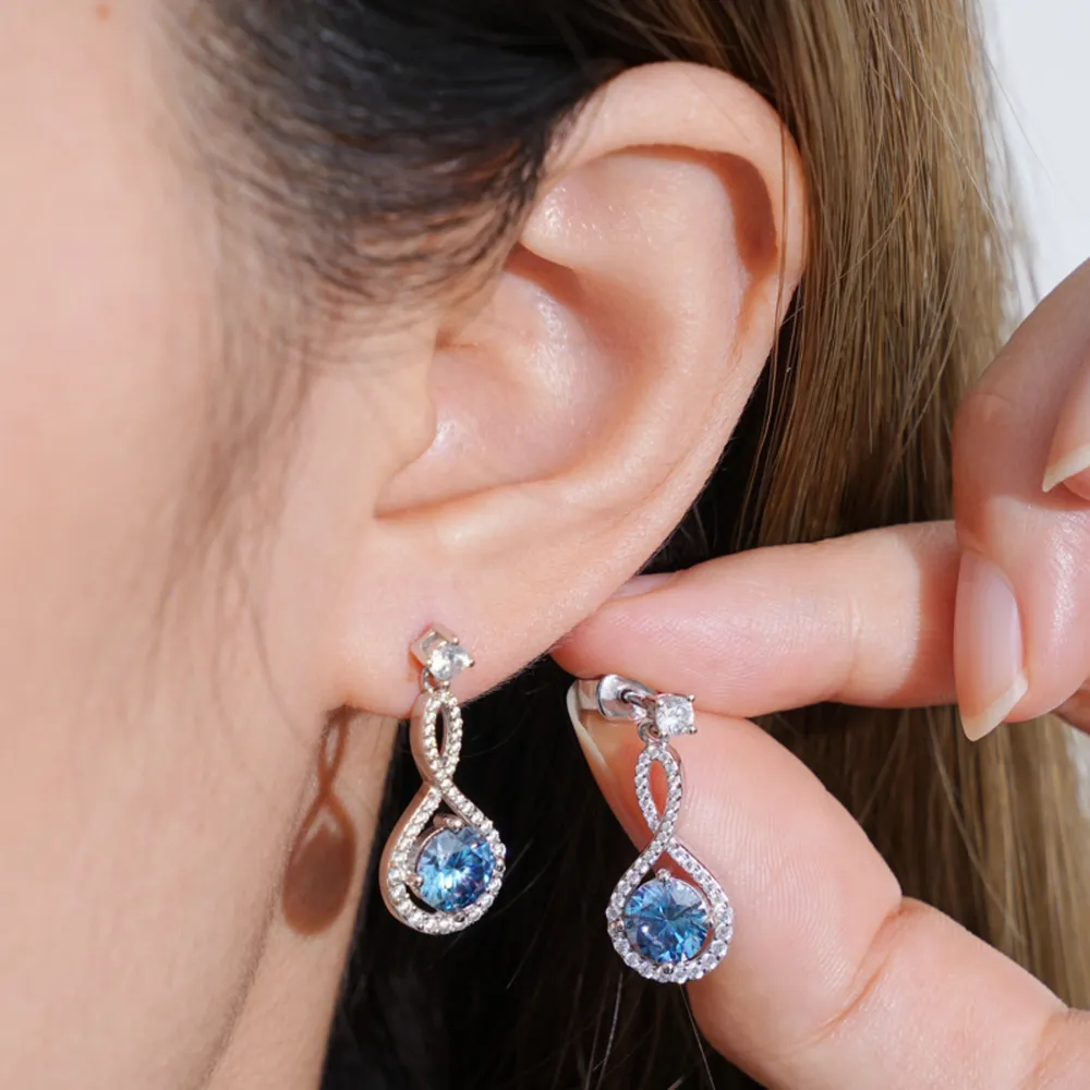 1 Carat Moissanite 925 Sterling Silver Earrings, image 13