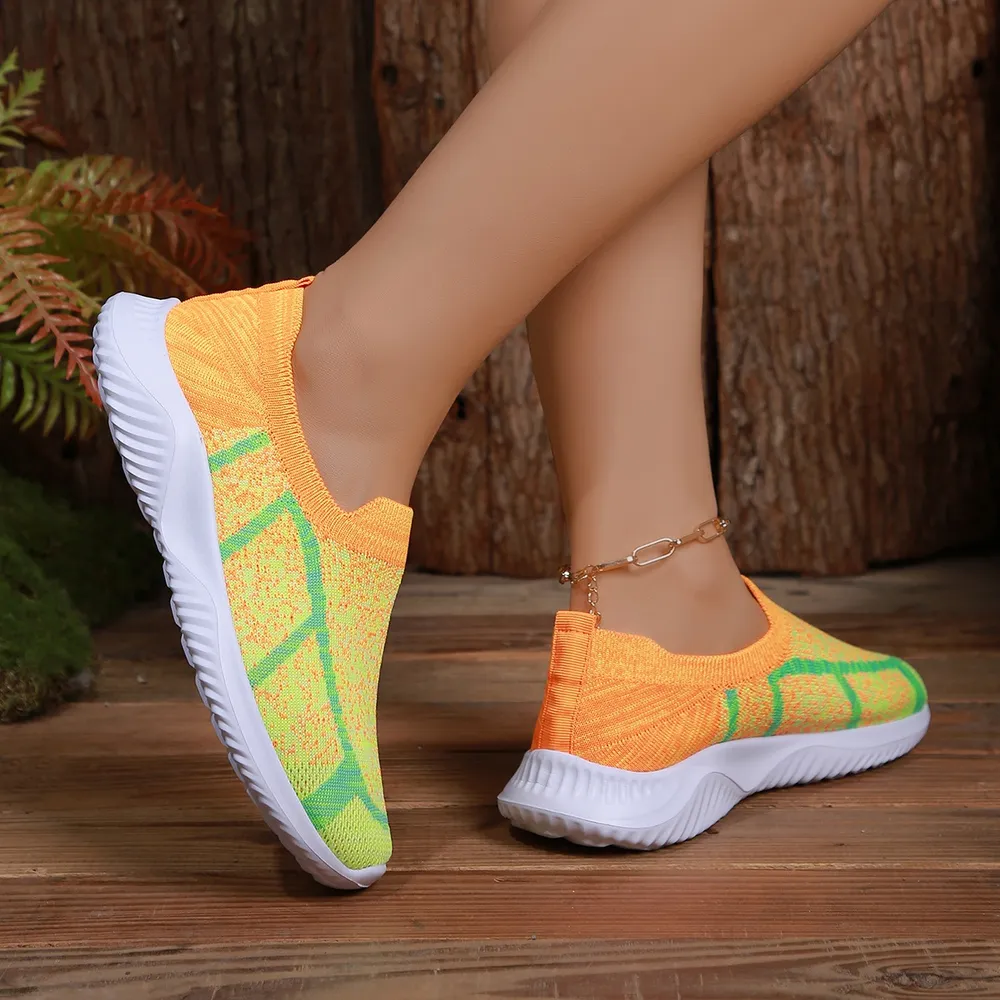 Breathable Mesh Round Toe Sneakers, image 5