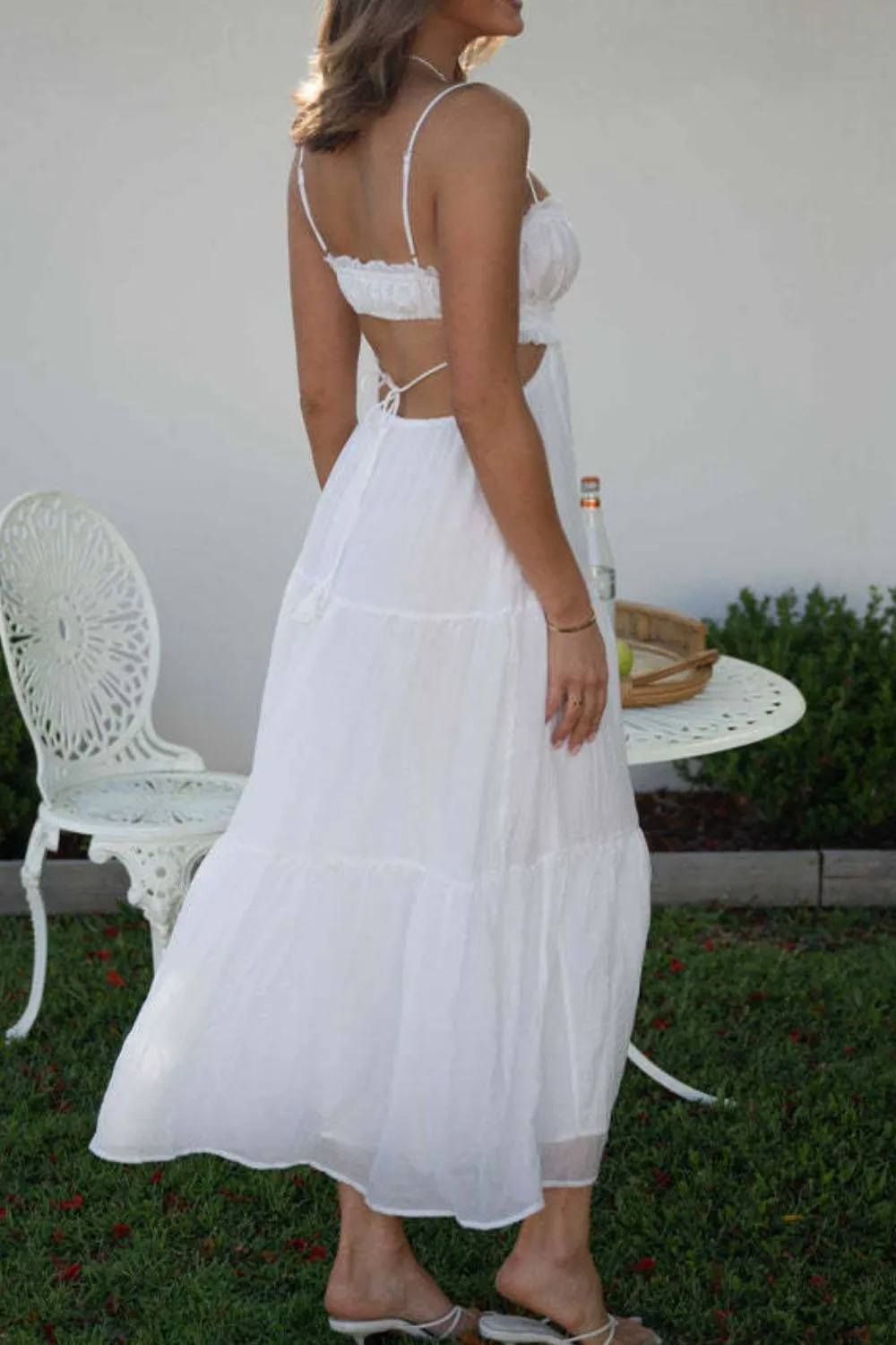 Cutout Square Neck Midi Cami Dress, image 21