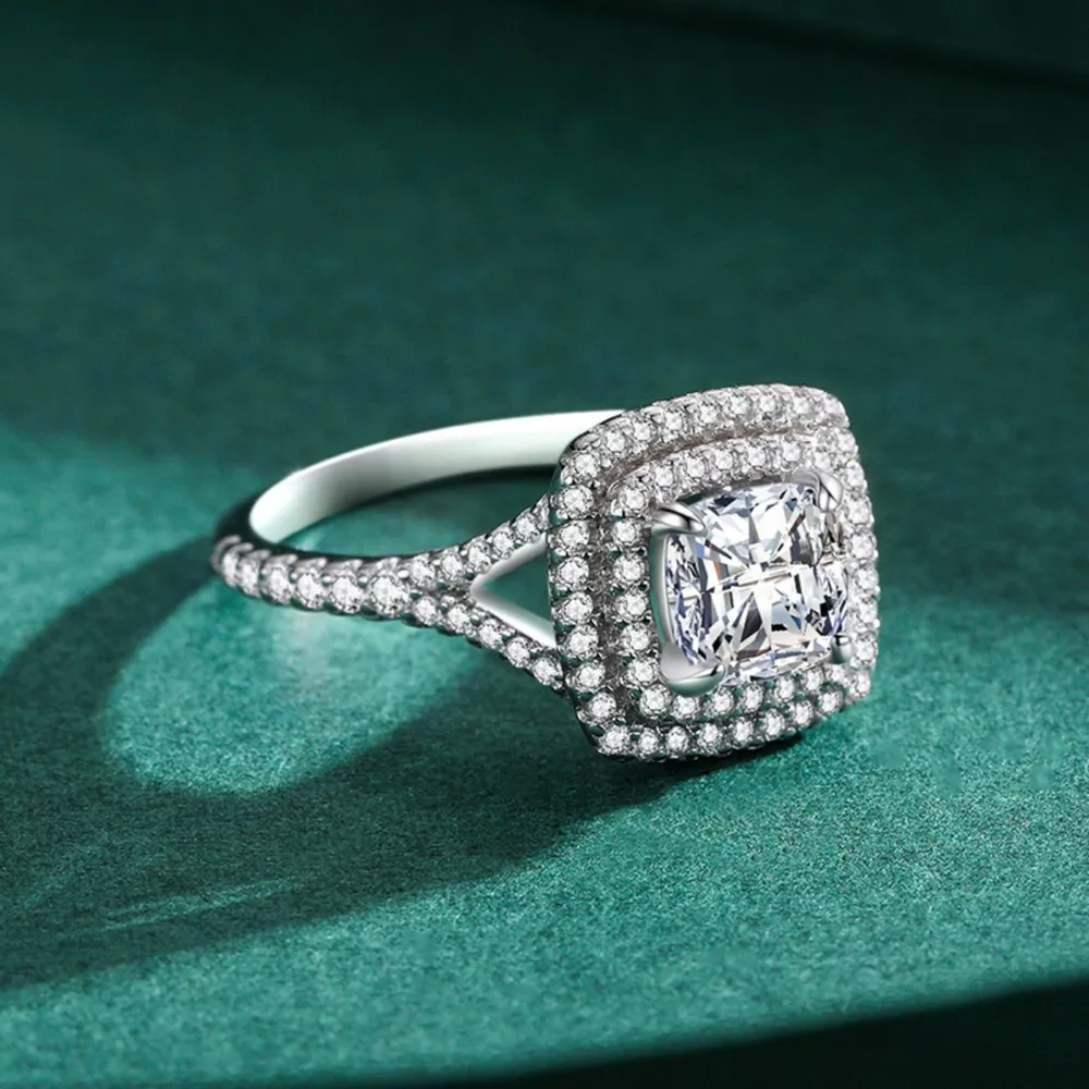5 Carat Moissanite 925 Sterling Silver Ring, image 3