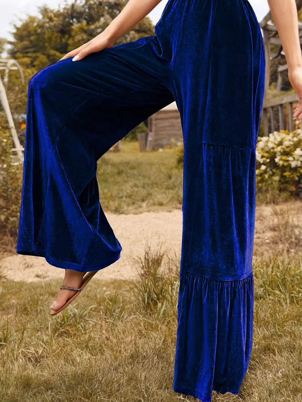 Velvet High Waist Wide Leg Pants, image 13