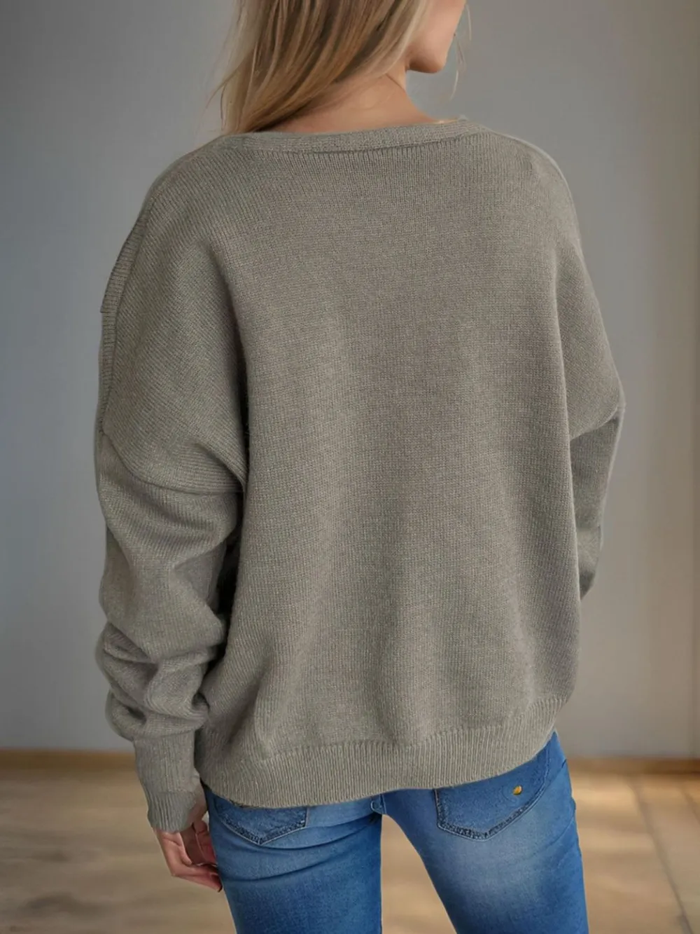 Daisy Button Up V-Neck Cardigan, image 19