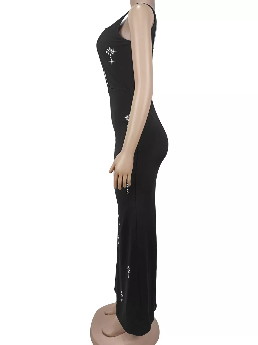 Rhinestone Embellished Bodycon Maxi Dress, image 5