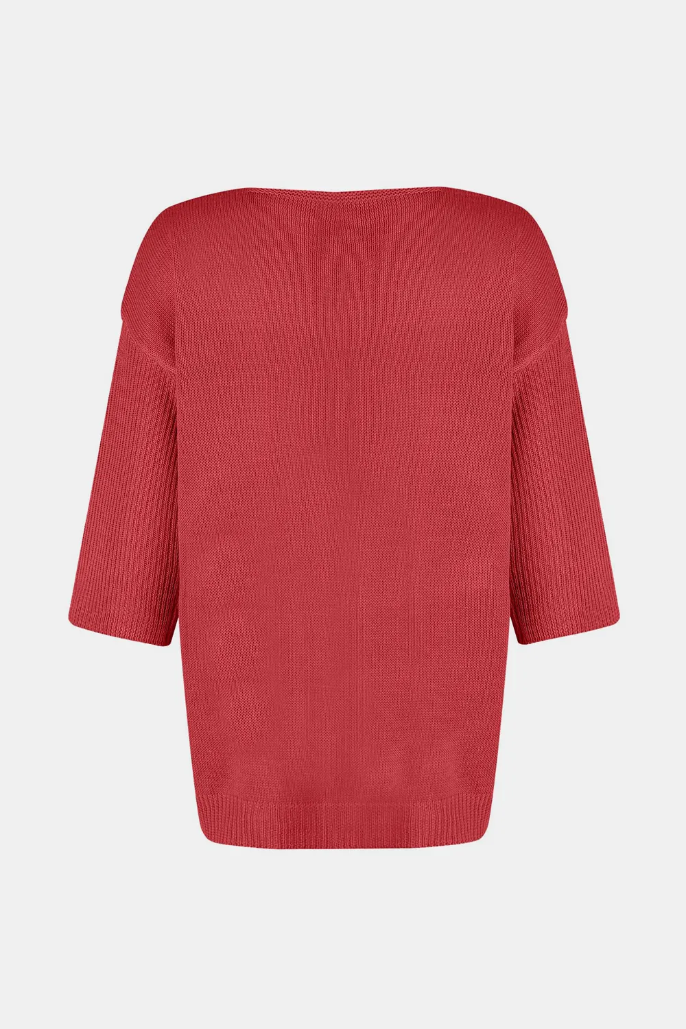 V-Neck Three-Quarter Sleeve Knit Top, image 11