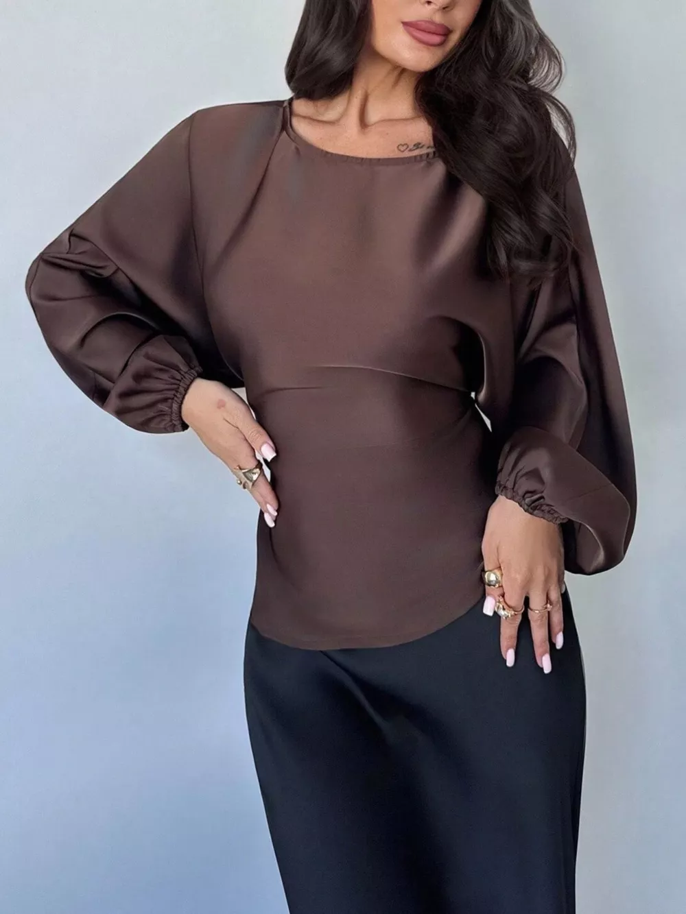 Polka Dot Round Neck Blouse, image 15