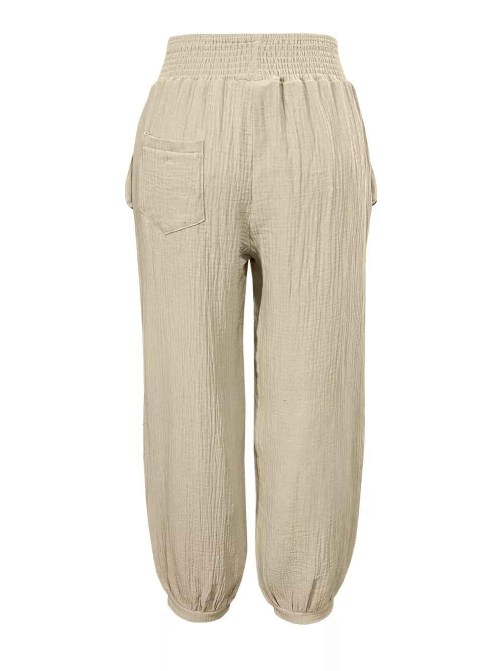 Smocked Textured Casual Pants, image 10