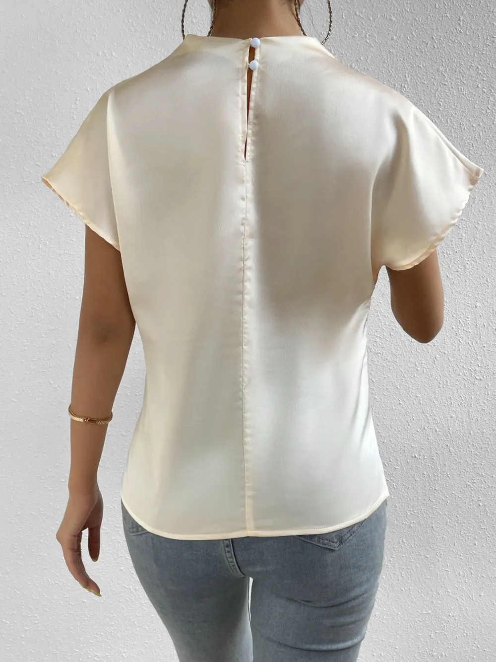 Mock Neck Short Sleeve Blouse, image 26