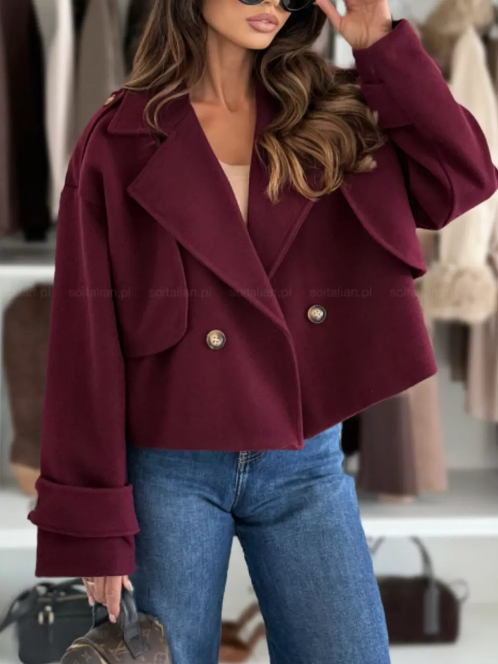 Double-Breasted Cropped Outerwear, image 7