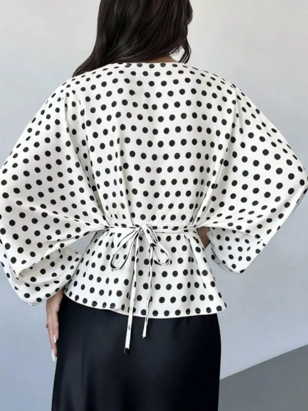 Back Tie Long Sleeve Blouse, image 4
