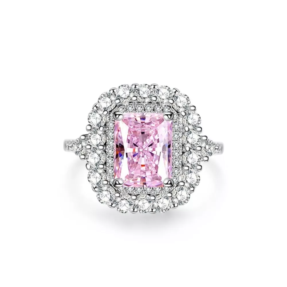 925 Sterling Silver Zircon Geometric Ring, image 3