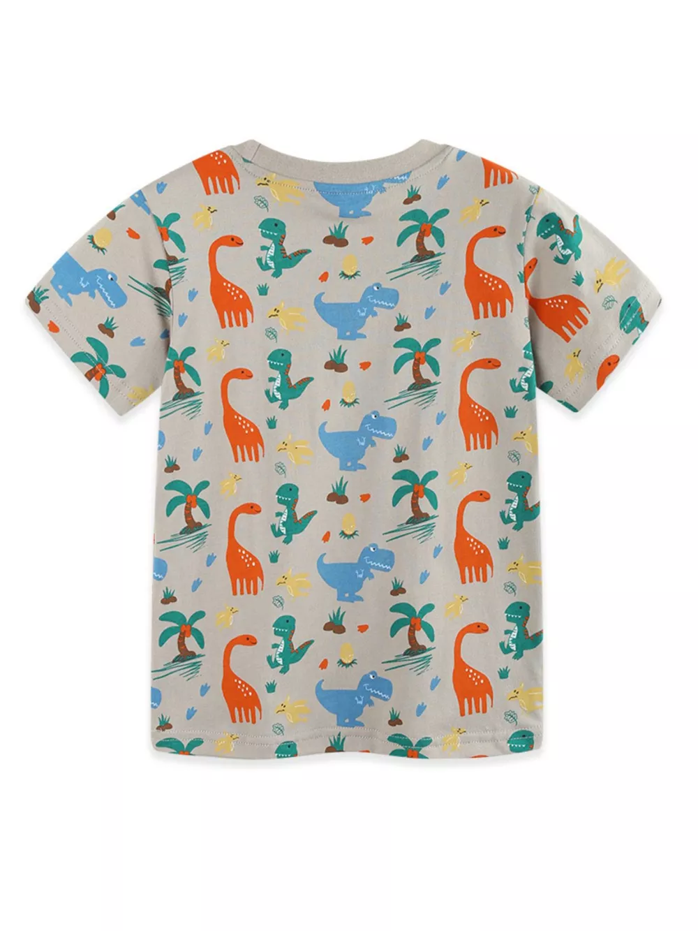 Children's Dinosaur Print Crew Neck Short Sleeve T-Shirt, image 6