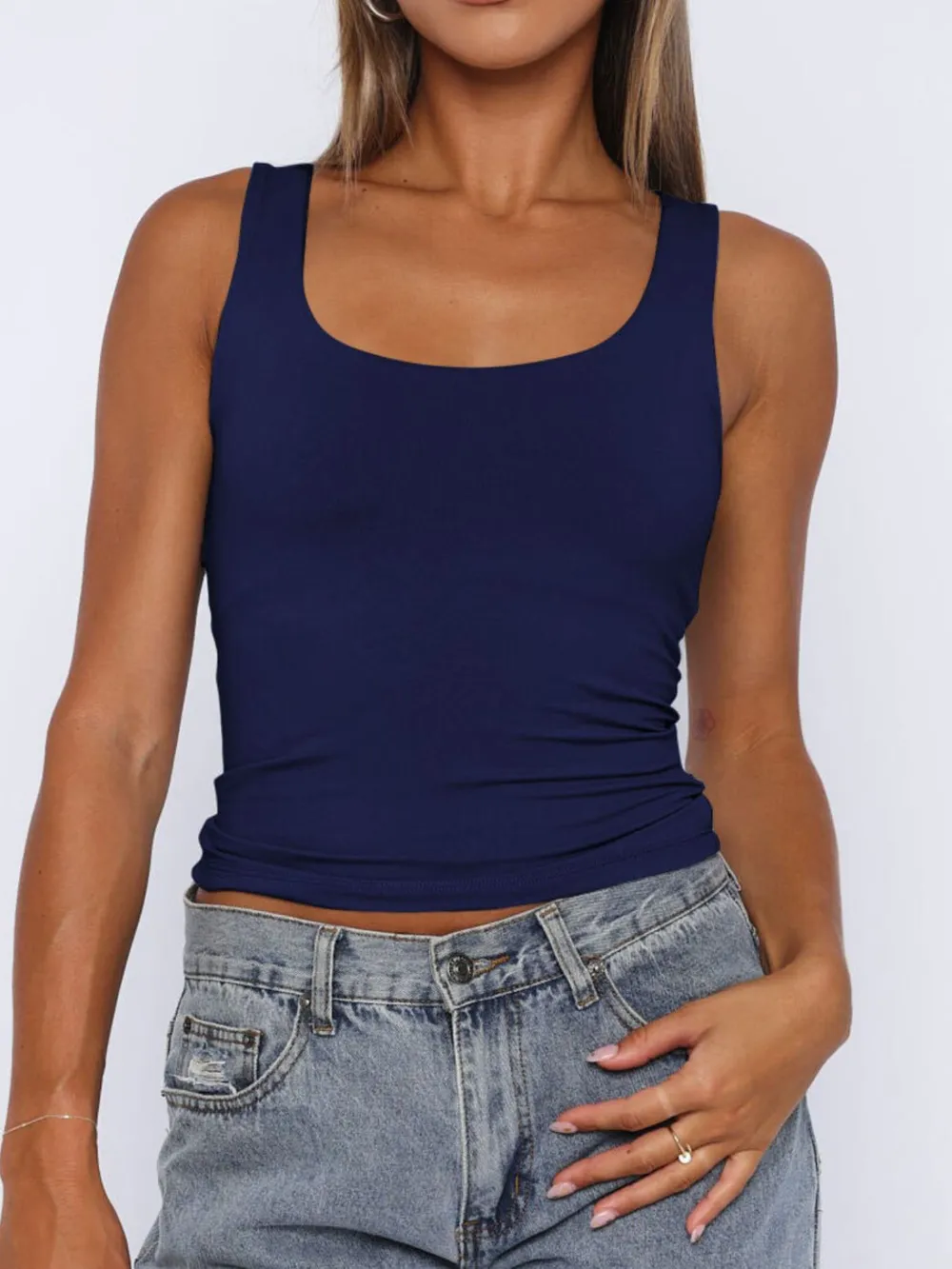Square Neck Wide Strap Tank, image 23