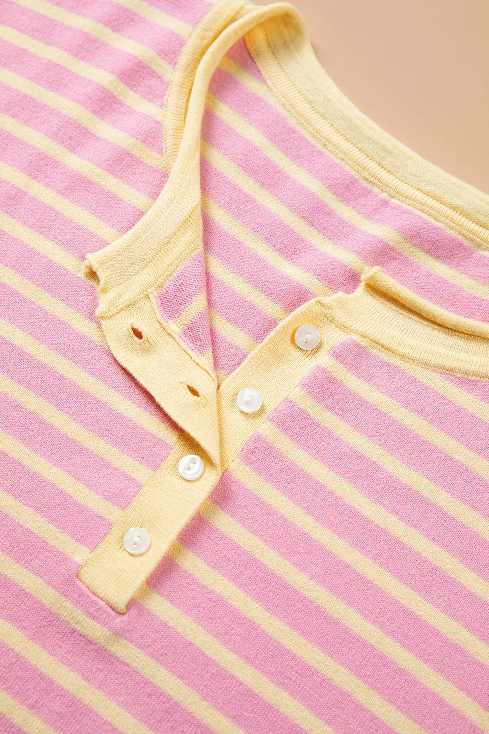 Plus Size Striped Long Sleeve Button Detail Sweater, image 9