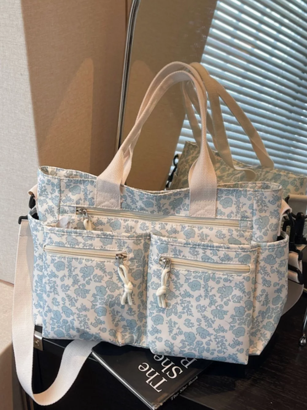 Floral Print Multi-Pocket Crossbody Bag, image 2