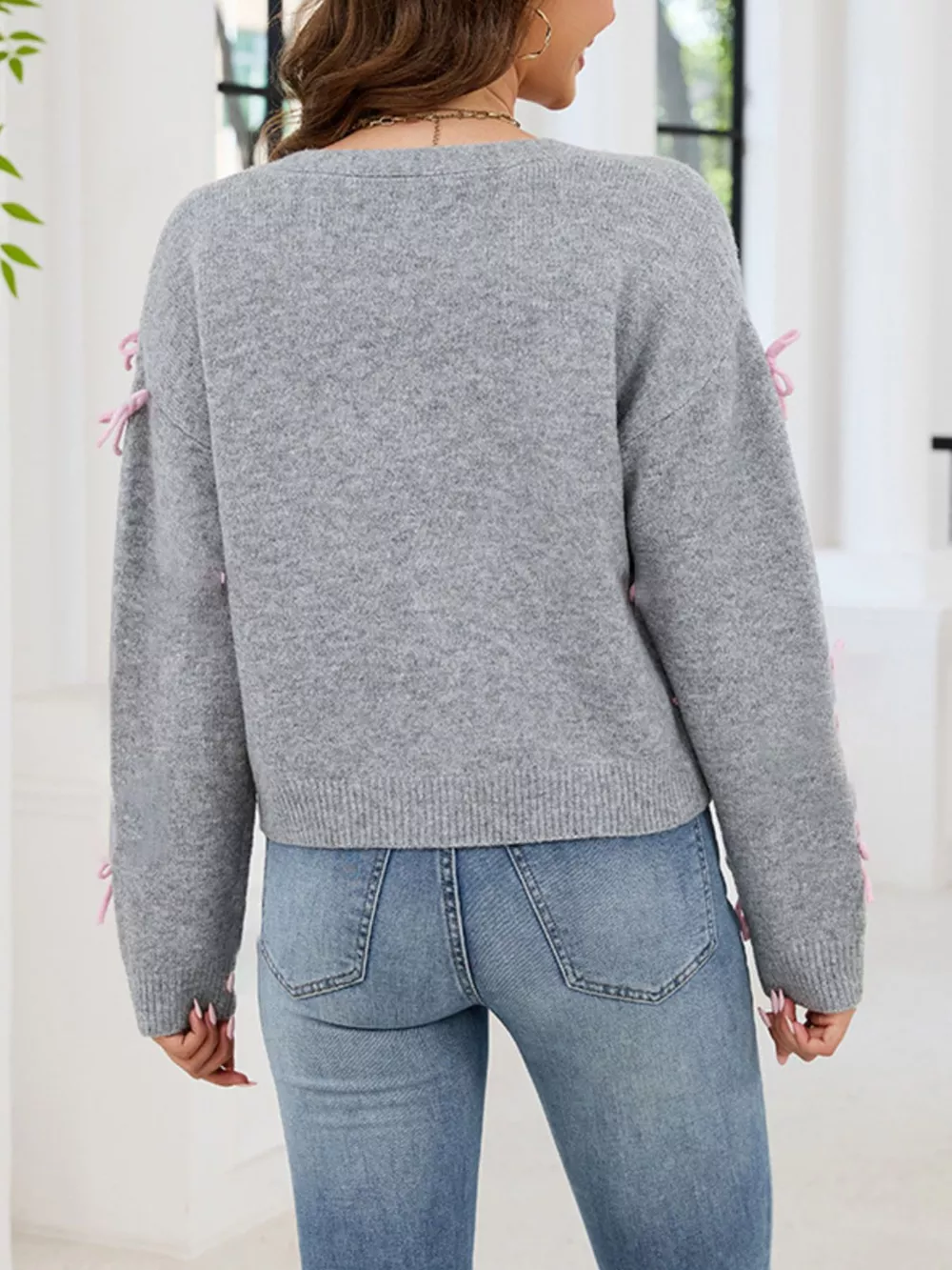 Bow Button Up Cardigan, image 4