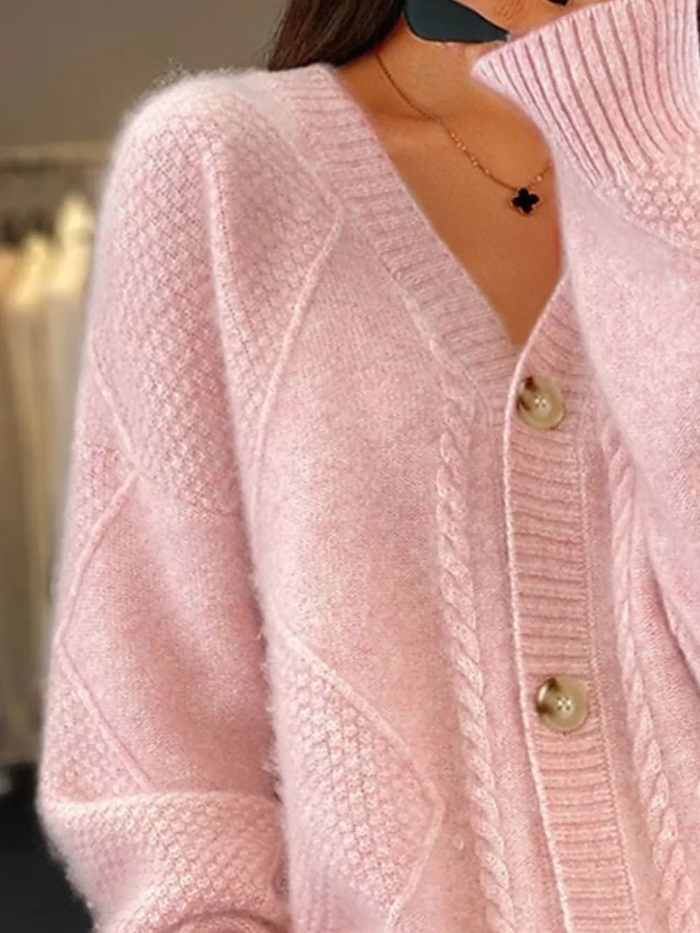 Full Size Textured Knit Button-Down Cardigan Plus Size, image 5
