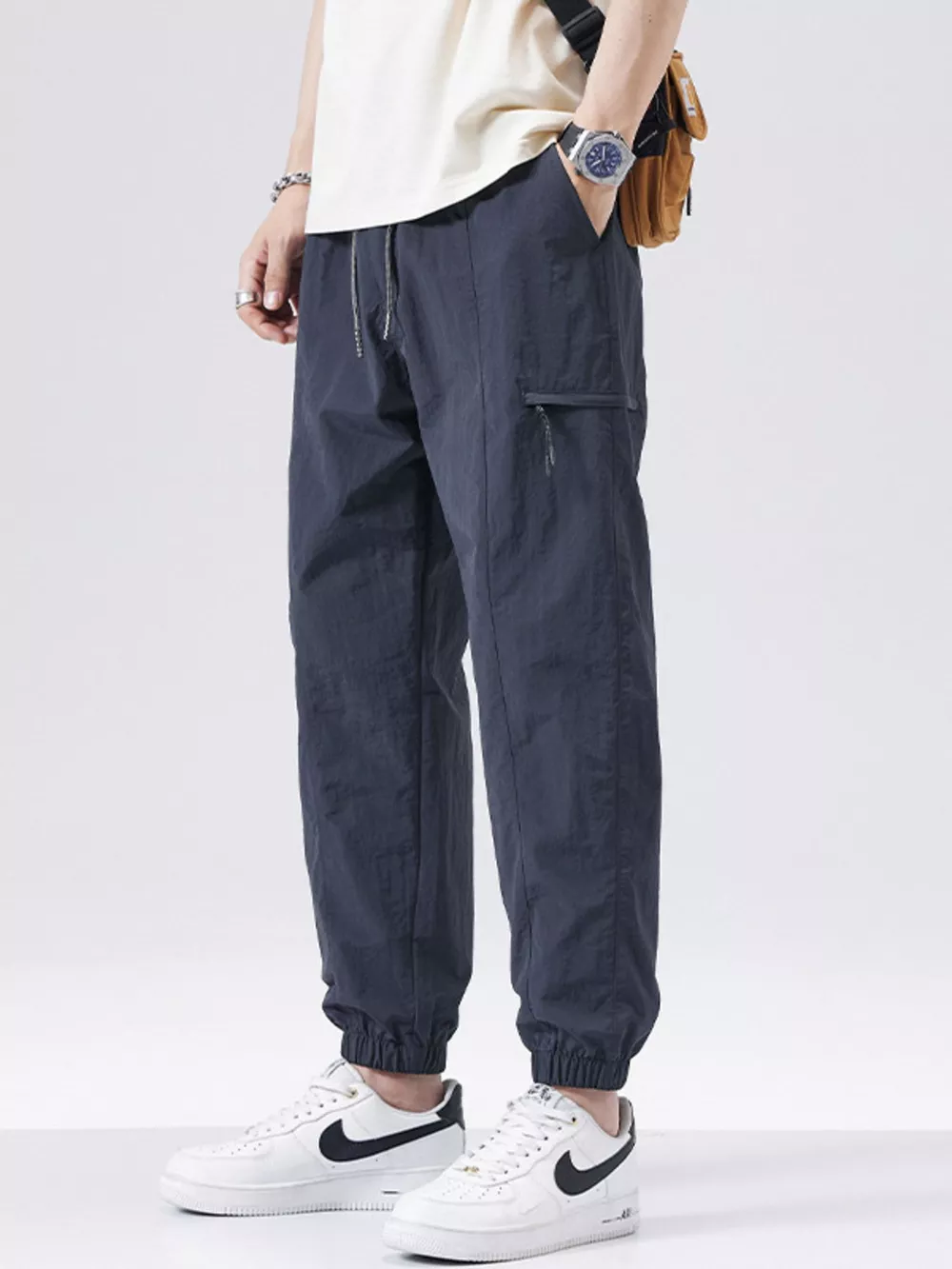 Men's Plus Size Loose Fit Drawstring Joggers, image 5